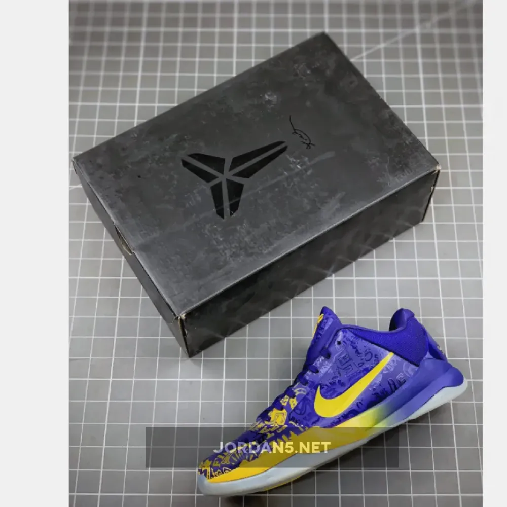 Nike Kobe 5 Protro “5 Rings” Concord/Midwest Gold  CD4991-400