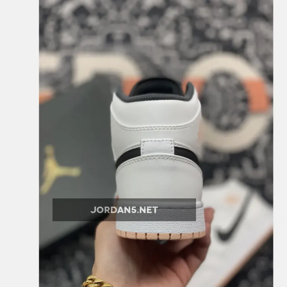 Air Jordan 1 Mid White/Anthracite-Arctic Orange 554725-180