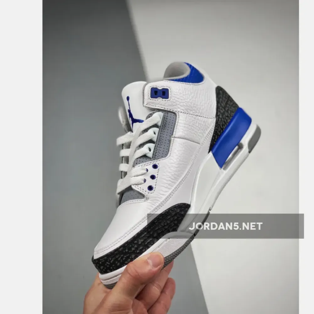 Air Jordan 3 White/Black-Cement Grey-Racer Blue CT8532-145