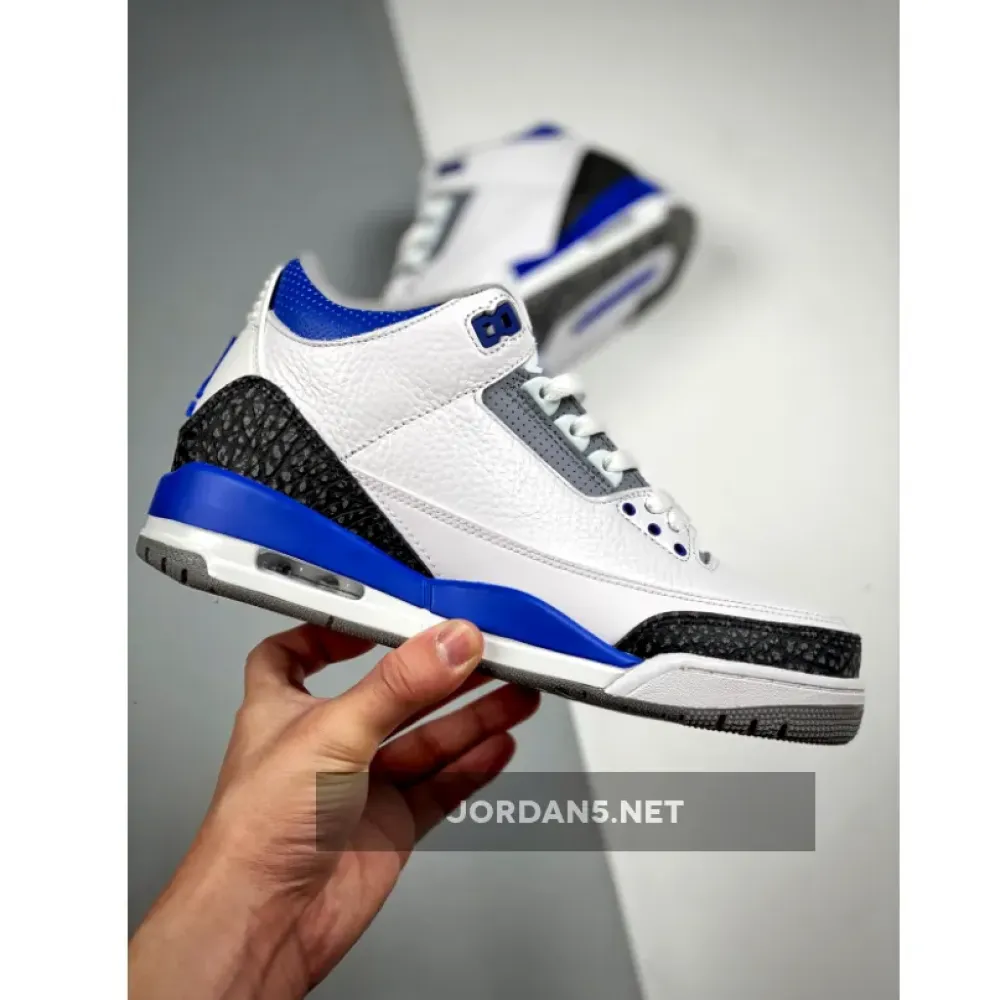 Air Jordan 3 White/Black-Cement Grey-Racer Blue CT8532-145