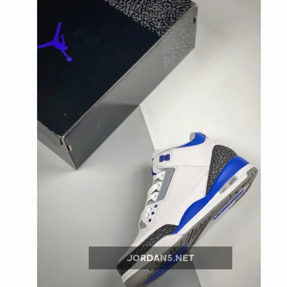 Air Jordan 3 White/Black-Cement Grey-Racer Blue CT8532-145