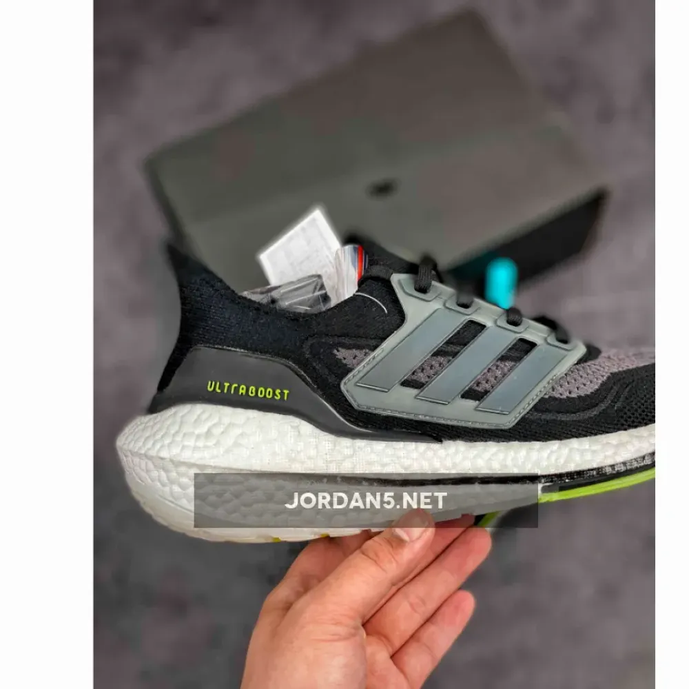 adidas UltraBOOST 21 Black/Silver Metallic/Solar Yellow FY0374
