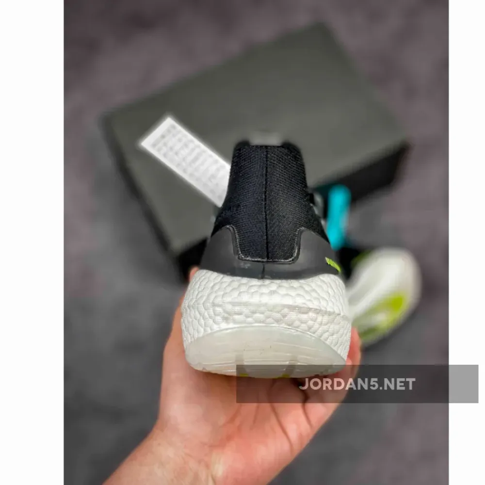 adidas UltraBOOST 21 Black/Silver Metallic/Solar Yellow FY0374