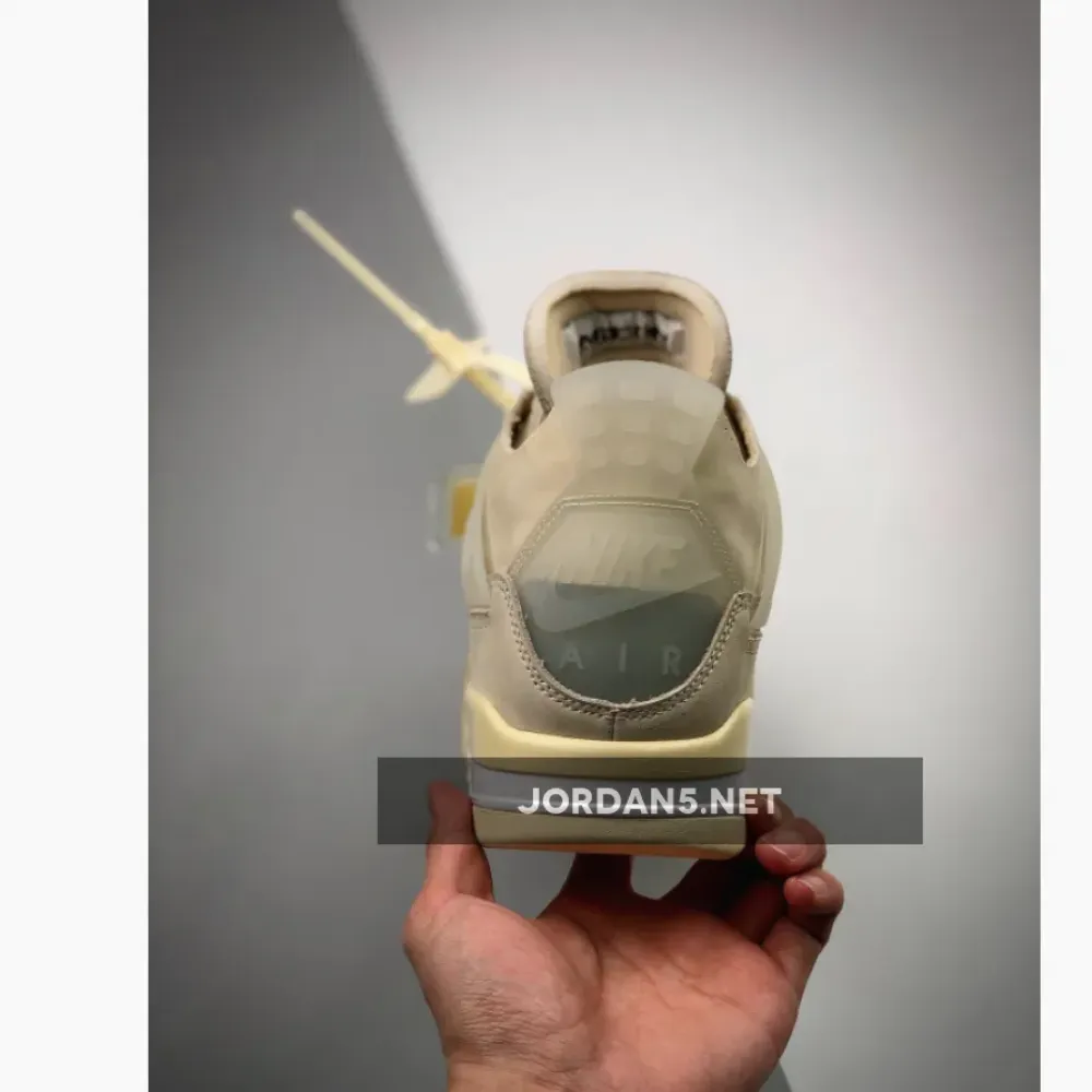 Off-White x Air Jordan 4 Sail/Muslin-White-Black CV9388-100