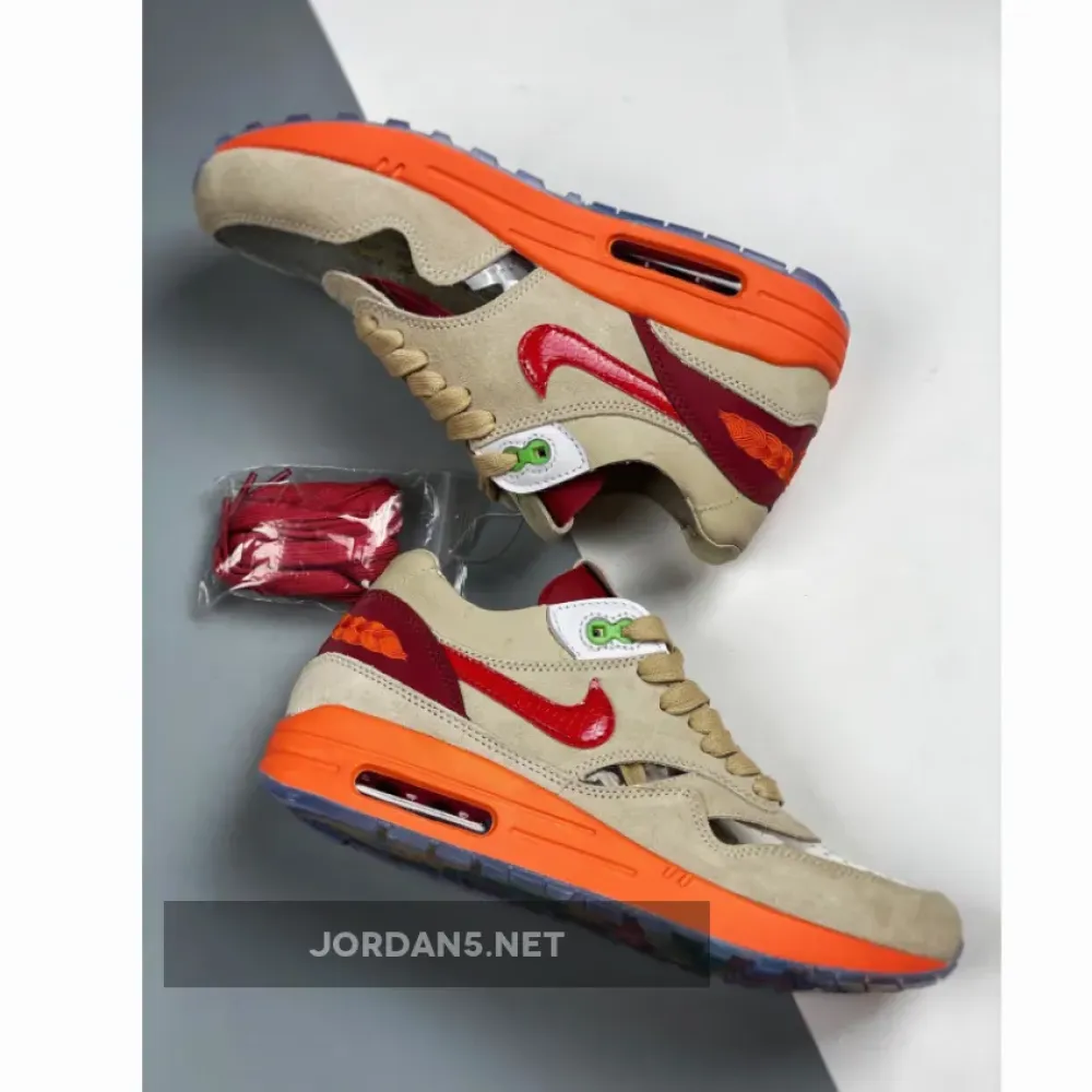 Clot x Nike Air Max 1 “Kiss Of Death” Net/Deep Red-Orange Blaze DD1870-100