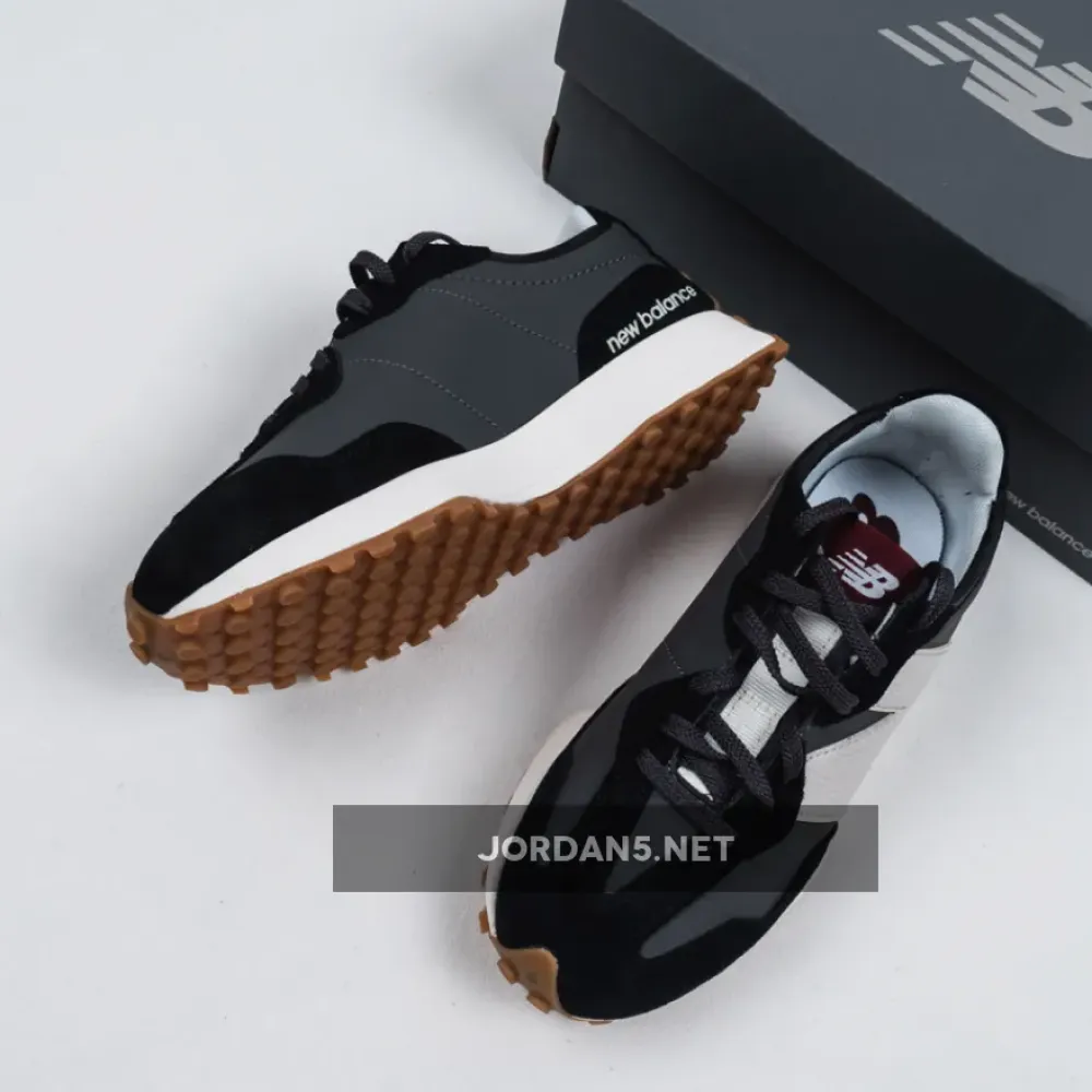 New Balance 327 Black Grey White Gum WS327KC