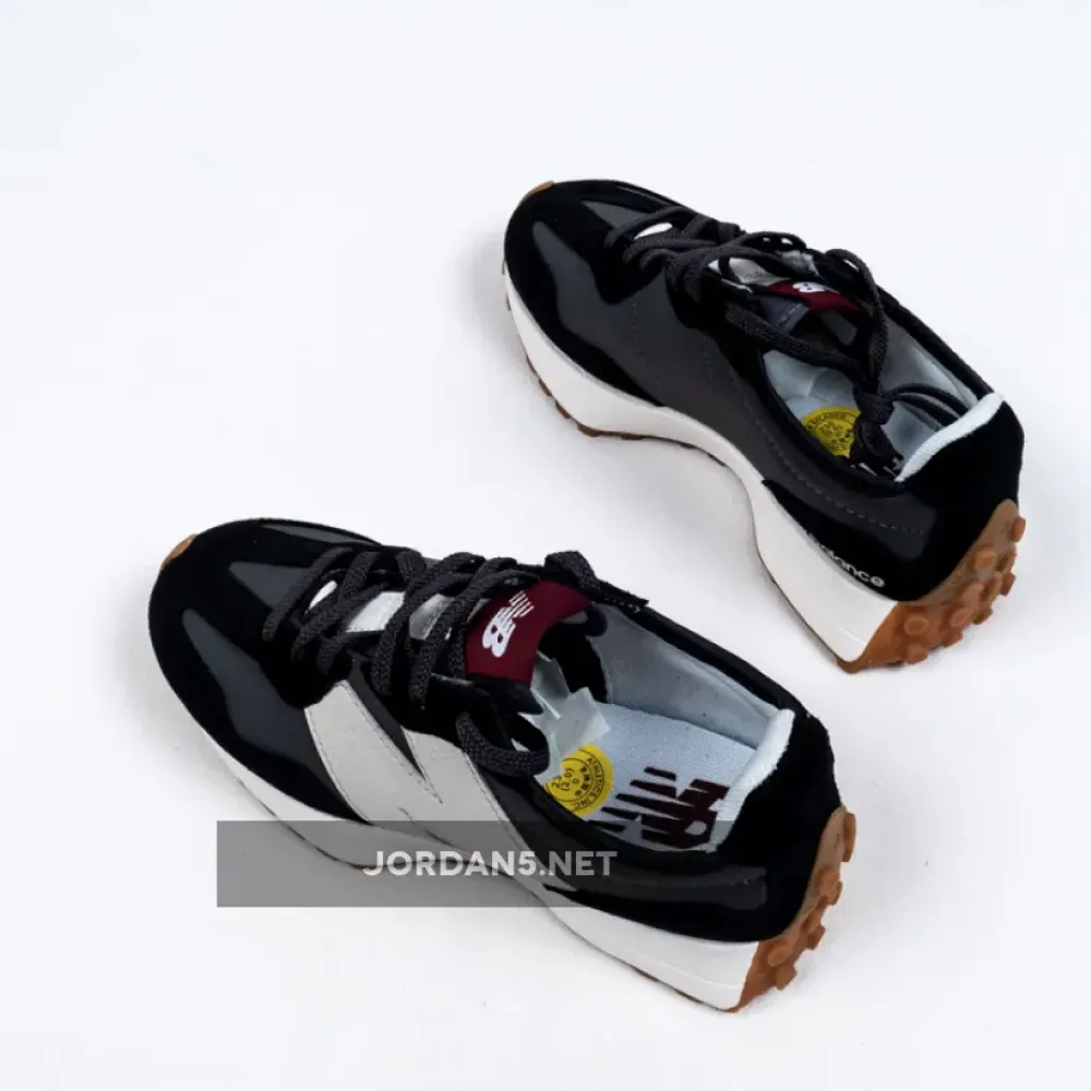 New Balance 327 Black Grey White Gum WS327KC