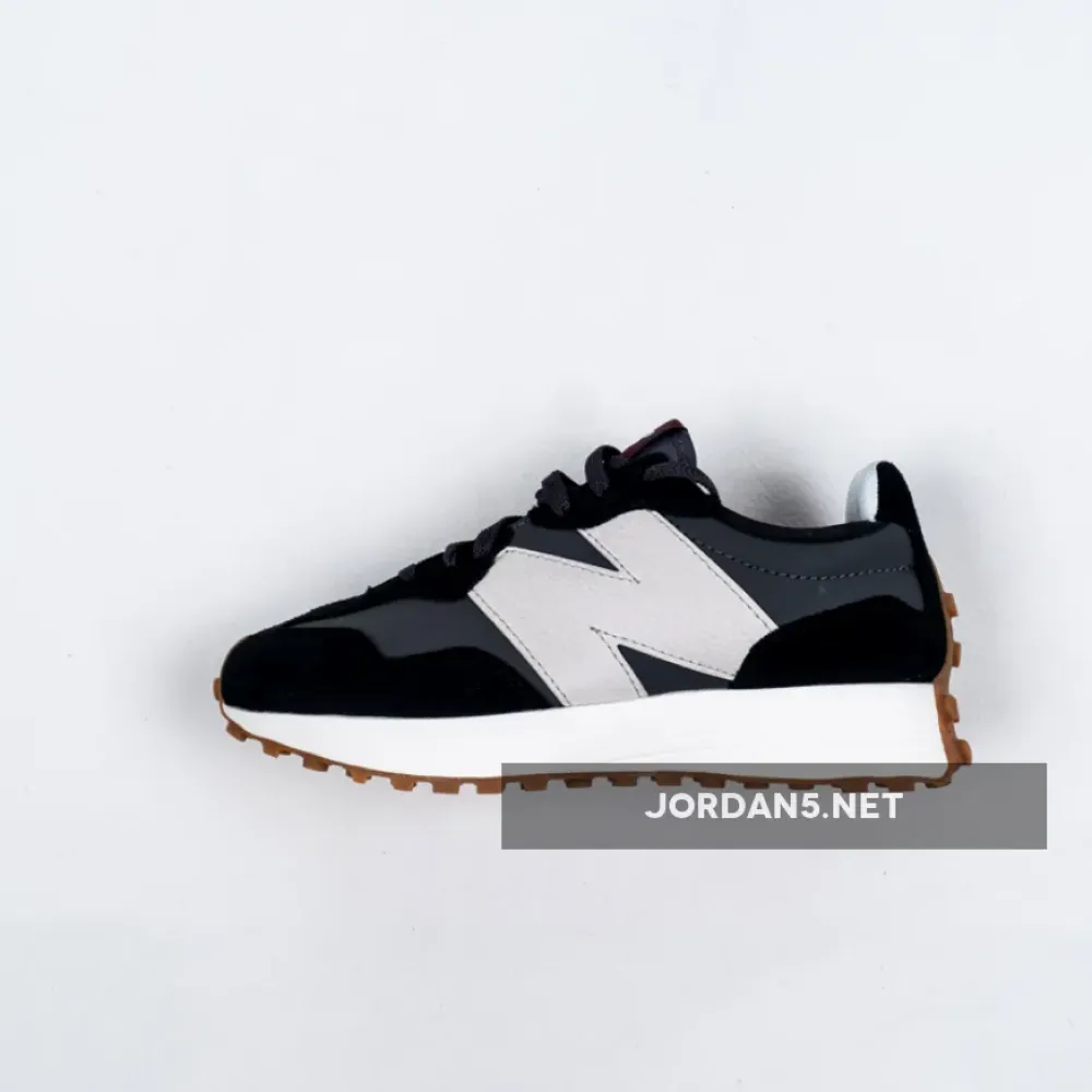 New Balance 327 Black Grey White Gum WS327KC
