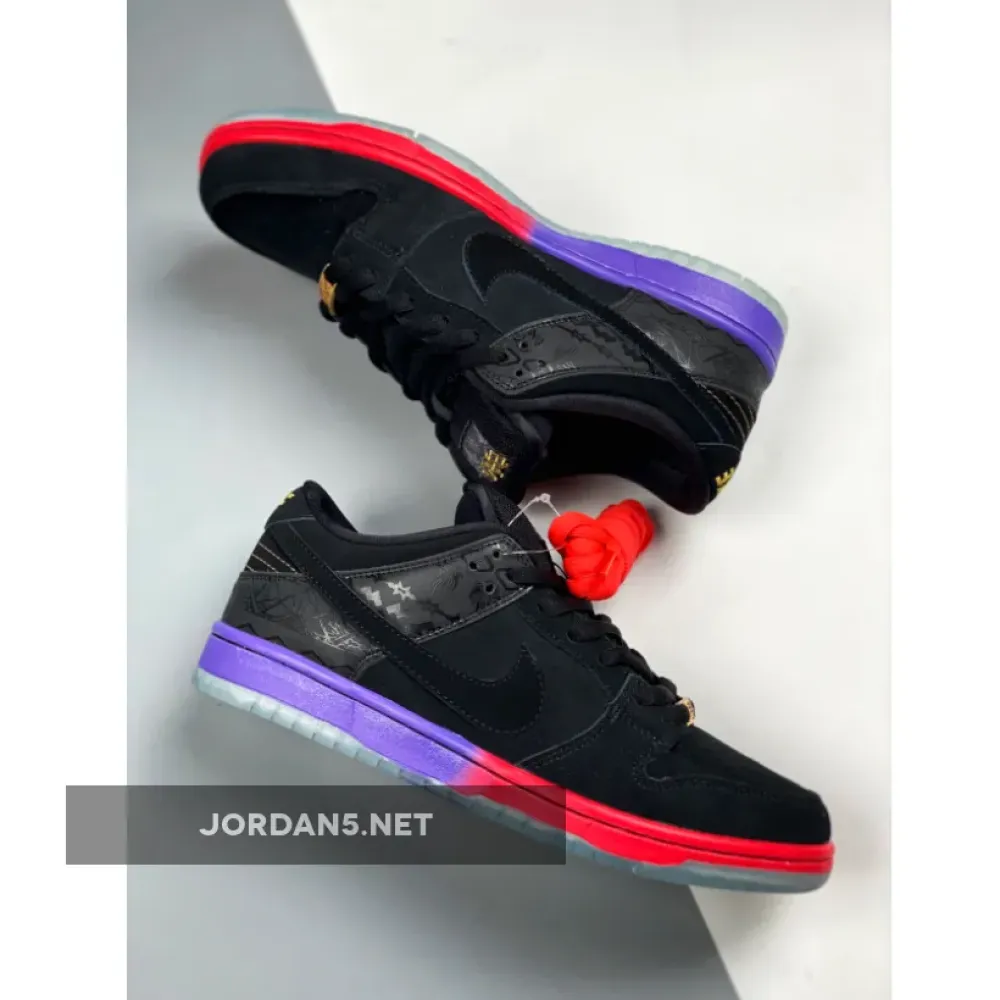 Nike SB Dunk Low “BHM” Black/Black-Purple Venom  504750-001