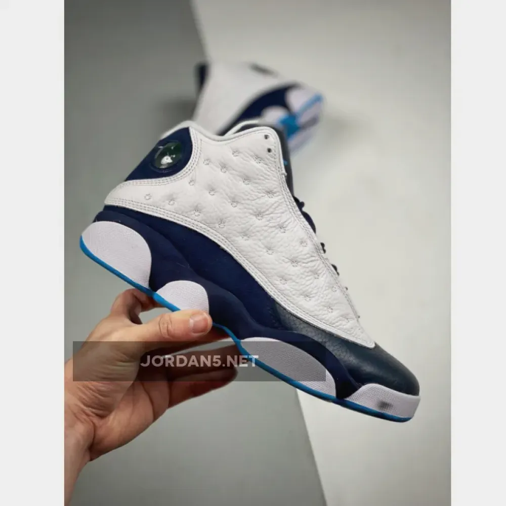Air Jordan 13 White/Obsidian-Dark Powder Blue  414571-144