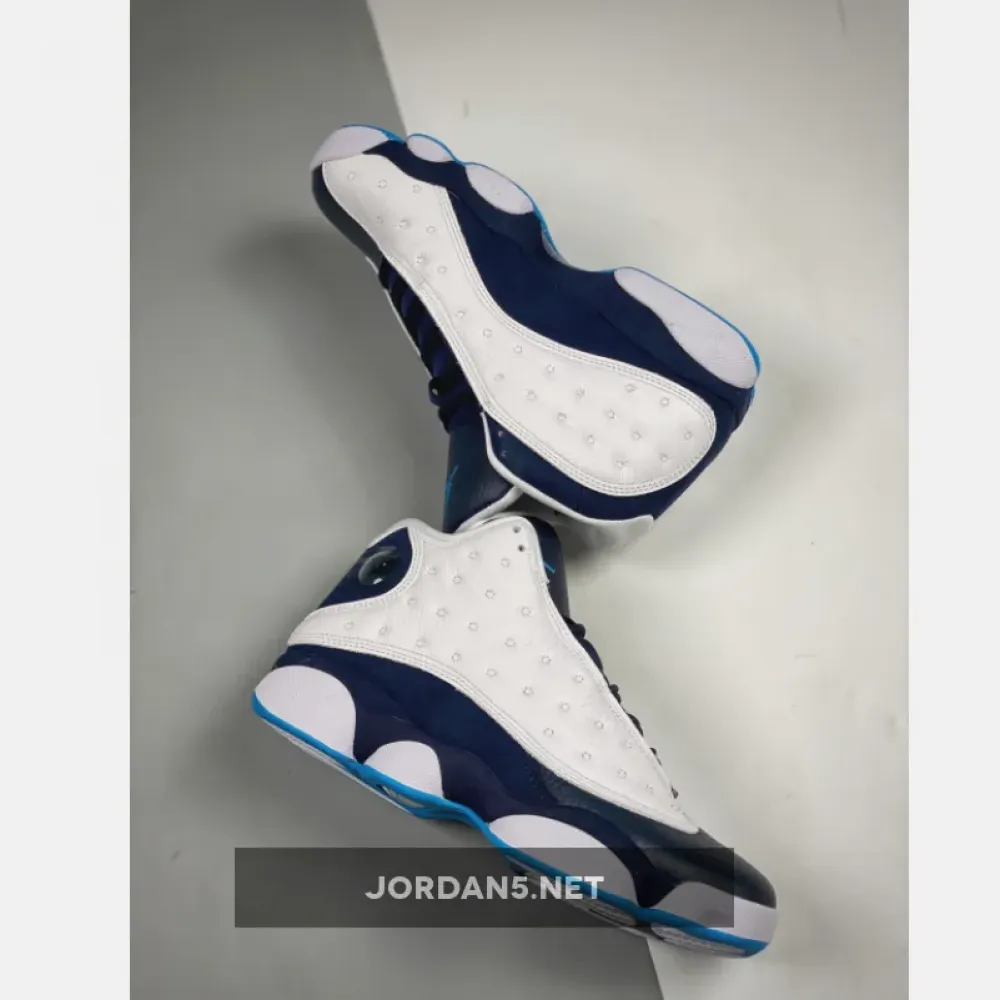 Air Jordan 13 White/Obsidian-Dark Powder Blue  414571-144