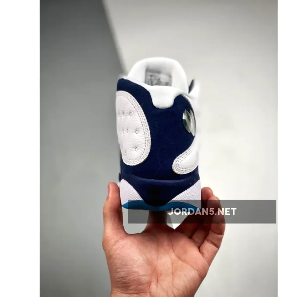 Air Jordan 13 White/Obsidian-Dark Powder Blue  414571-144