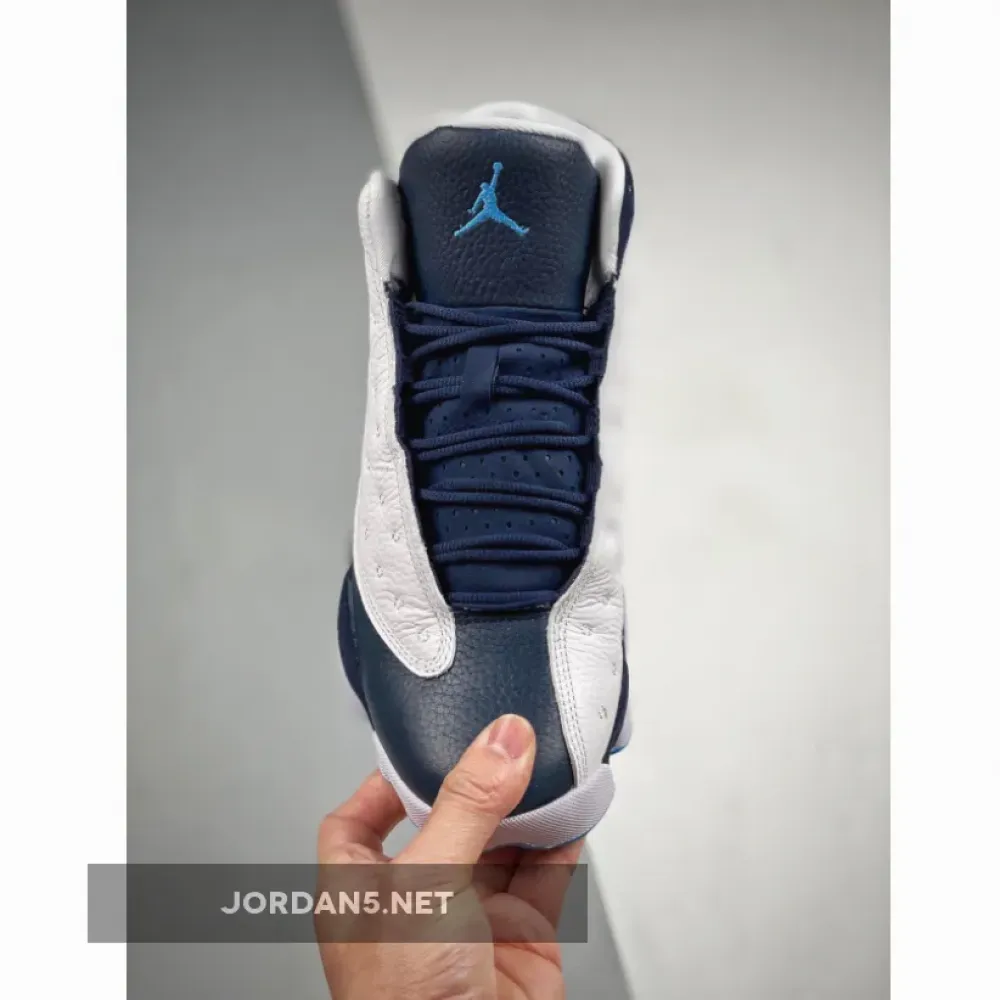 Air Jordan 13 White/Obsidian-Dark Powder Blue  414571-144