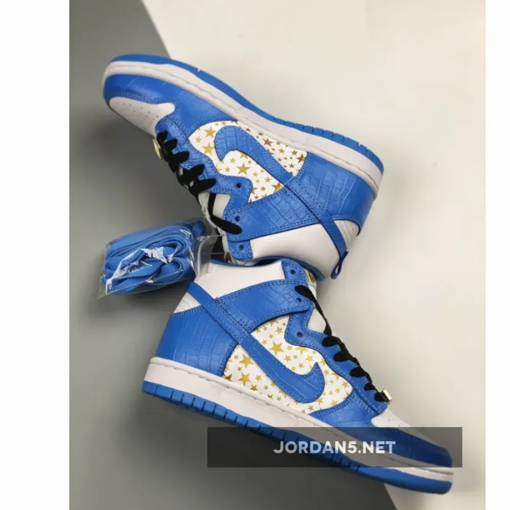 Supreme x Nike SB Dunk High Pro White/University Blue 307385-141