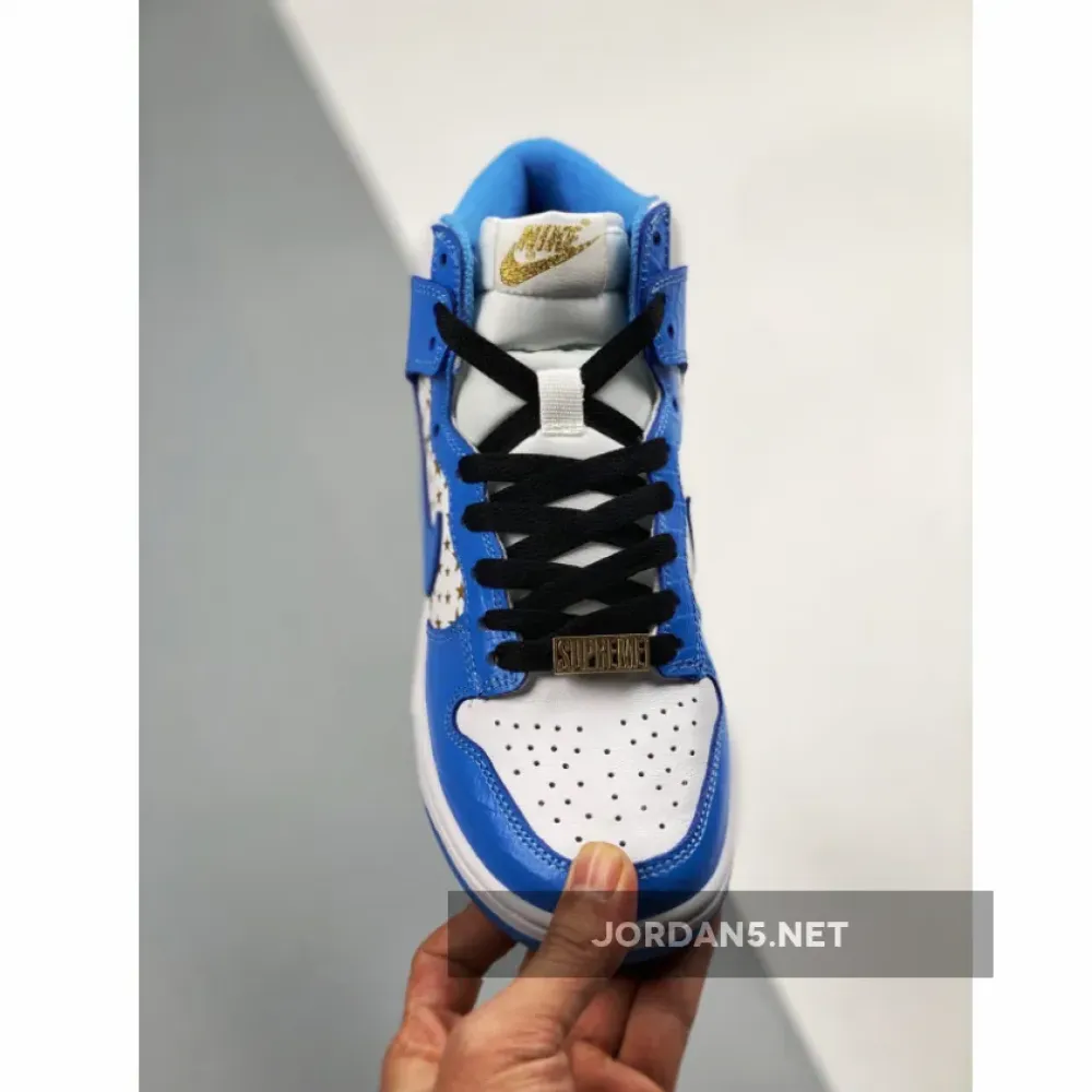 Supreme x Nike SB Dunk High Pro White/University Blue 307385-141