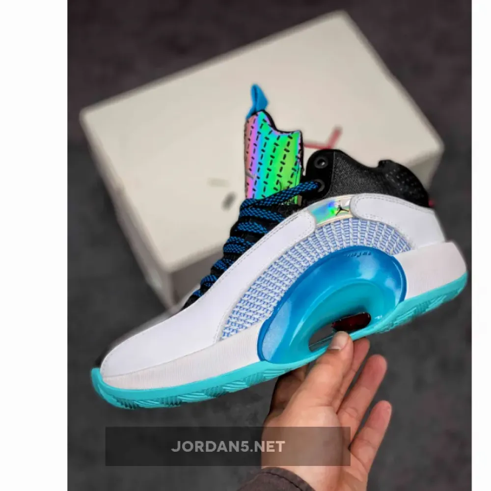 Air Jordan 35 “Morpho” White Blue Black DA2625-103