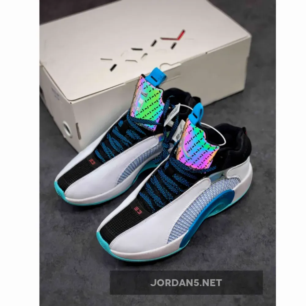 Air Jordan 35 “Morpho” White Blue Black DA2625-103