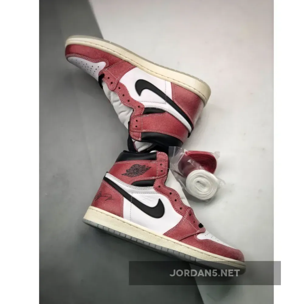 Trophy Room x Air Jordan 1 High OG SP White/Varsity Red/Sail/Black DA2728-100