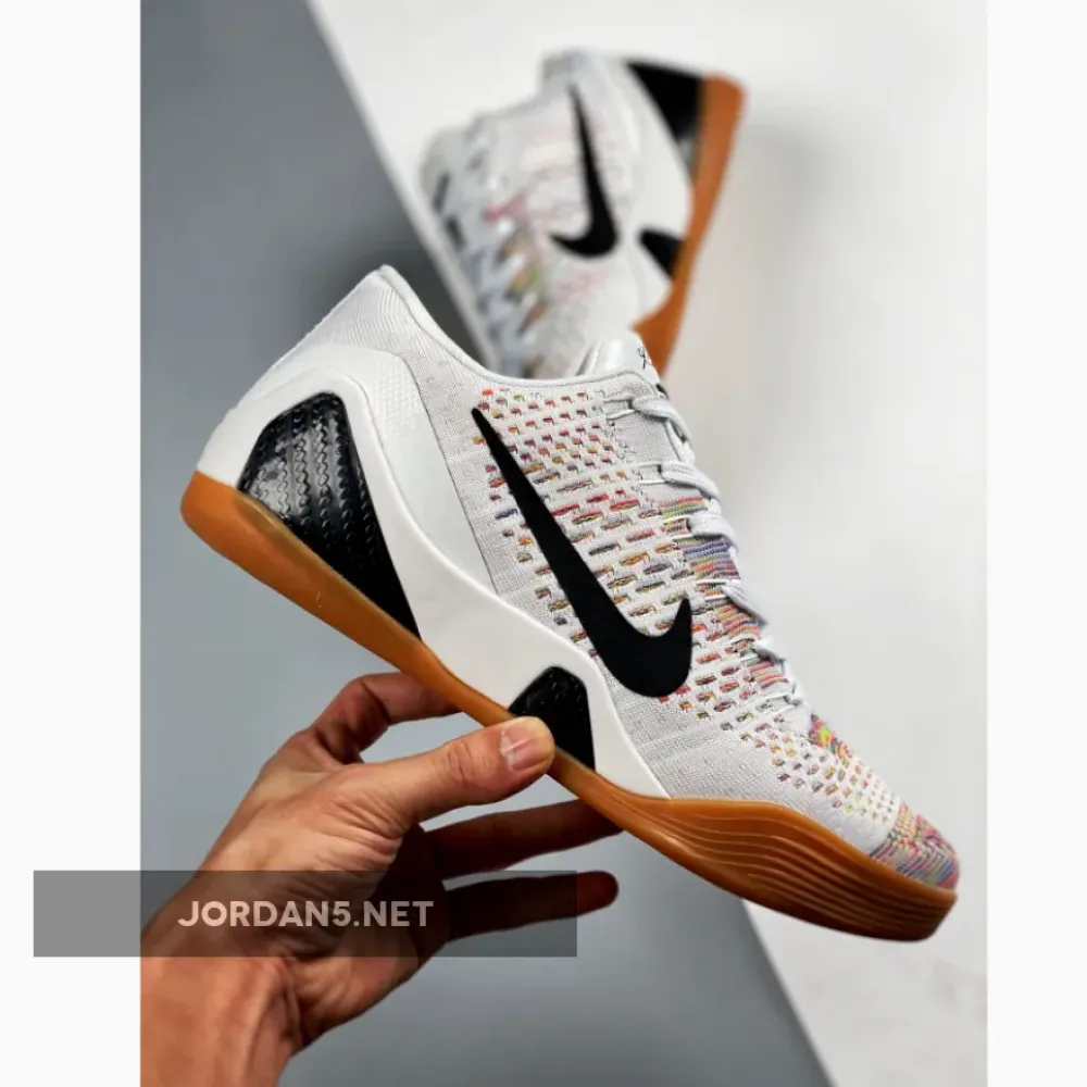 Nike Zoom Kobe 9 Premium White/Black-Gum Medium Brown