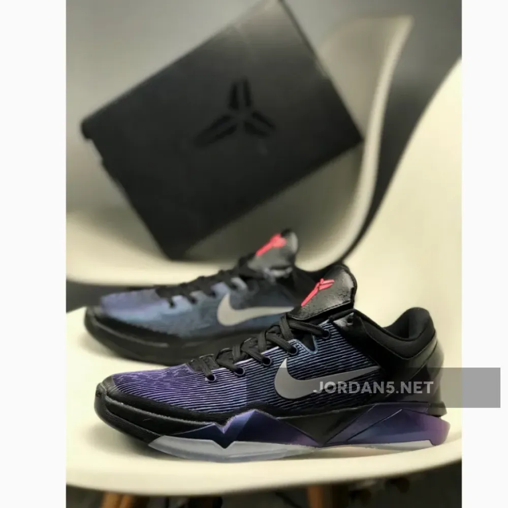 Nike Zoom Kobe 7 “Invisibility Cloak” Black/Court Purple-Turquoise Blue 488371-005