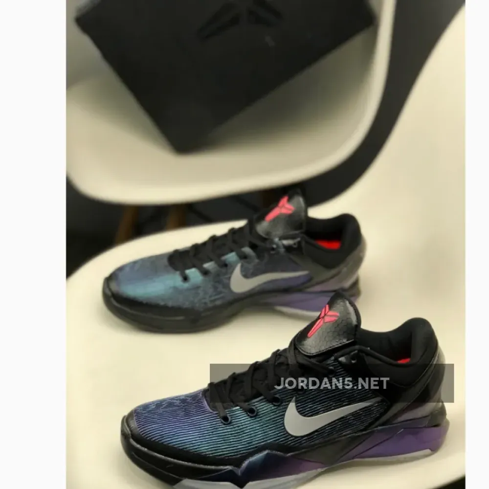 Nike Zoom Kobe 7 “Invisibility Cloak” Black/Court Purple-Turquoise Blue 488371-005