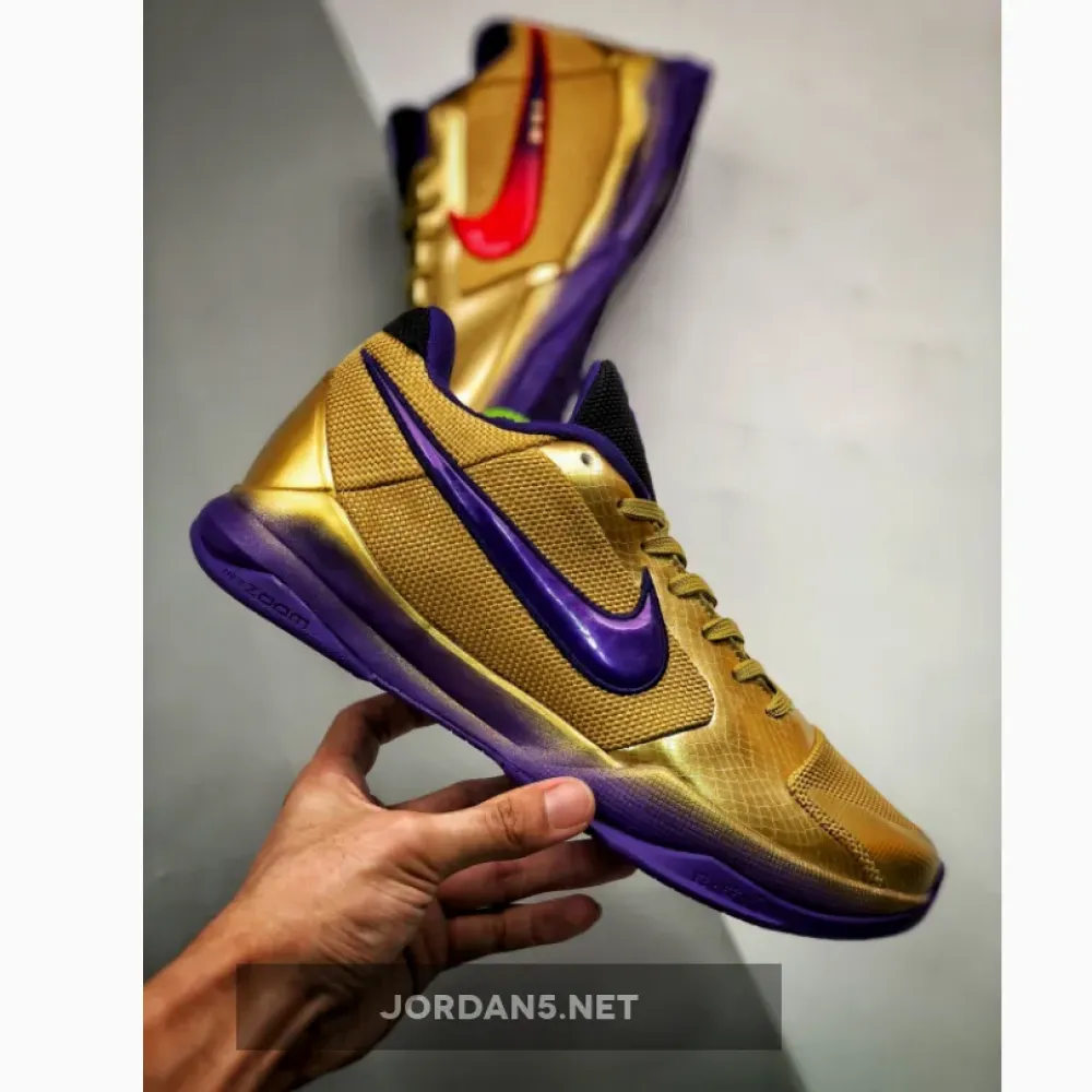 Undefeated x Nike Kobe 5 Protro “Hall of Fame” Metallic Gold/Field Purple-Multi-Color DA6809-700