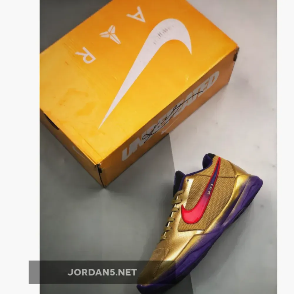 Undefeated x Nike Kobe 5 Protro “Hall of Fame” Metallic Gold/Field Purple-Multi-Color DA6809-700