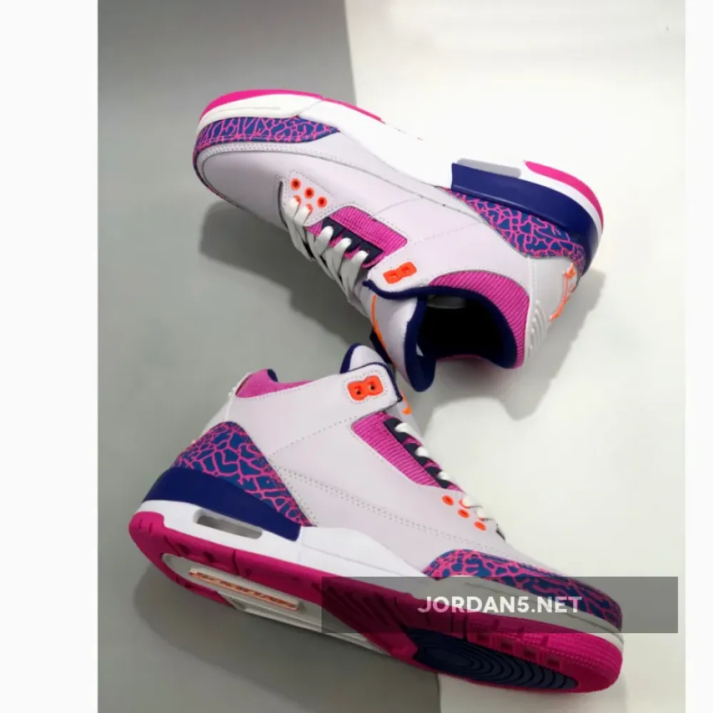 Air Jordan 3 GS Barely Grape/Hyper Crimson-Fire Pink 441140-500