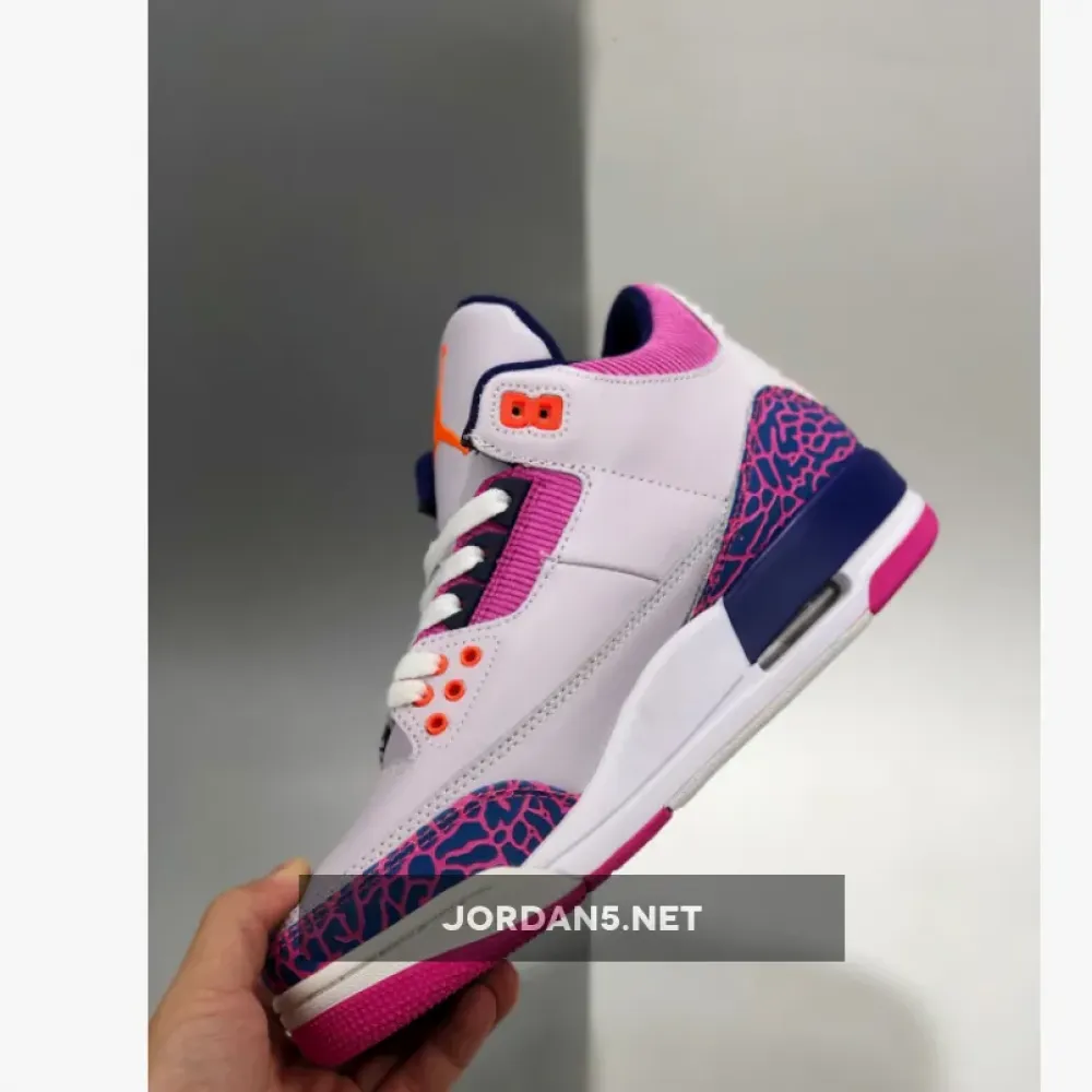 Air Jordan 3 GS Barely Grape/Hyper Crimson-Fire Pink 441140-500