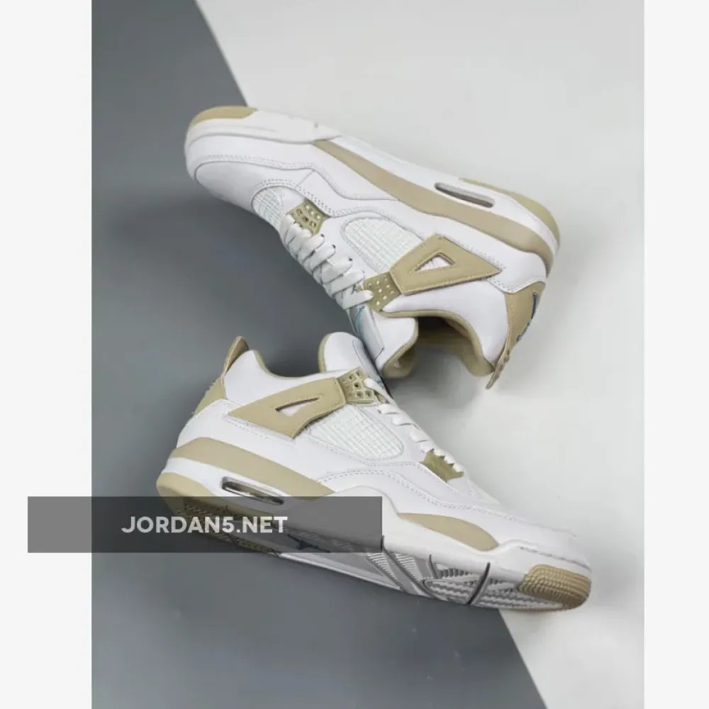 Air Jordan 4 “Linen” White/Boarder Blue-Light Sand 487724-118