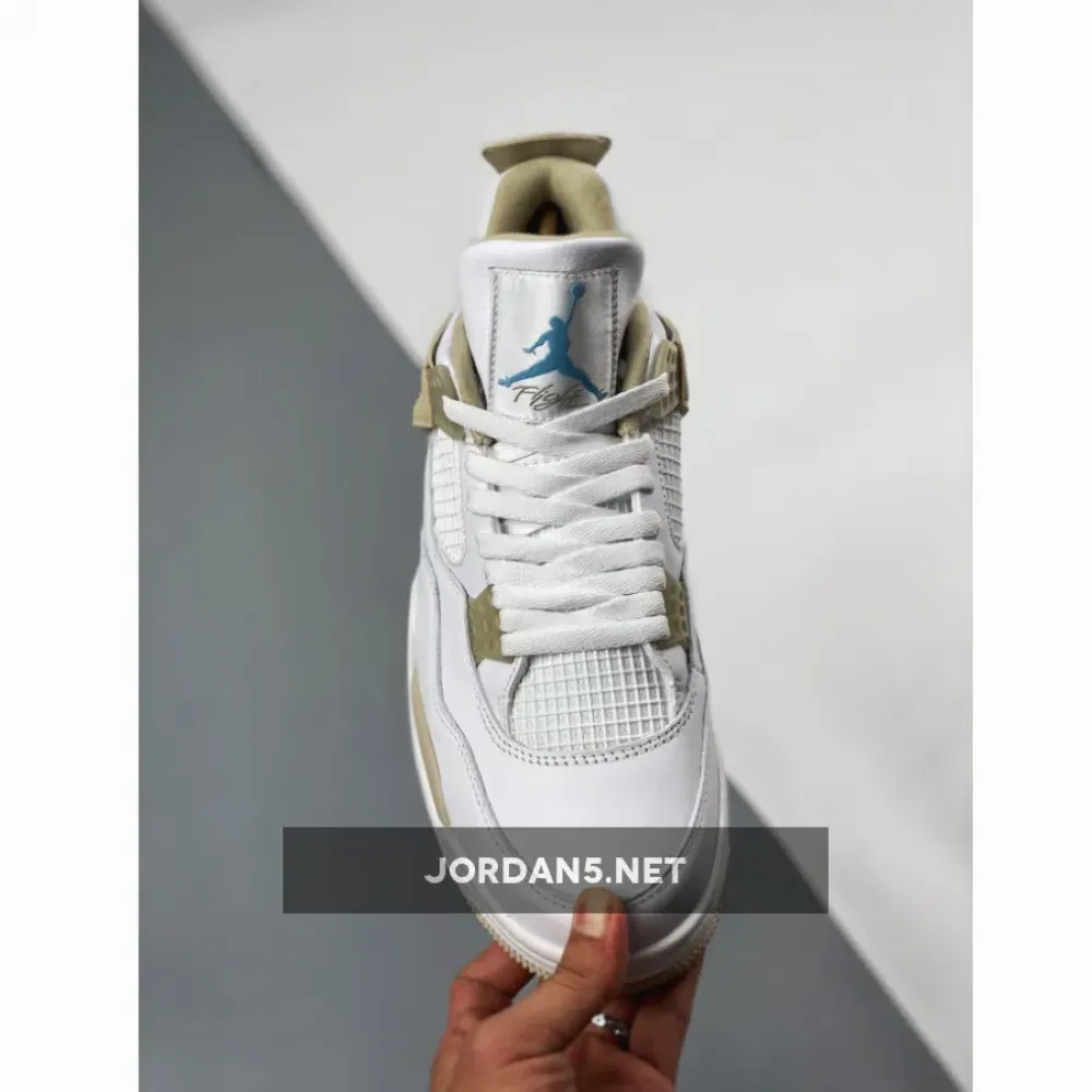 Air Jordan 4 “Linen” White/Boarder Blue-Light Sand 487724-118