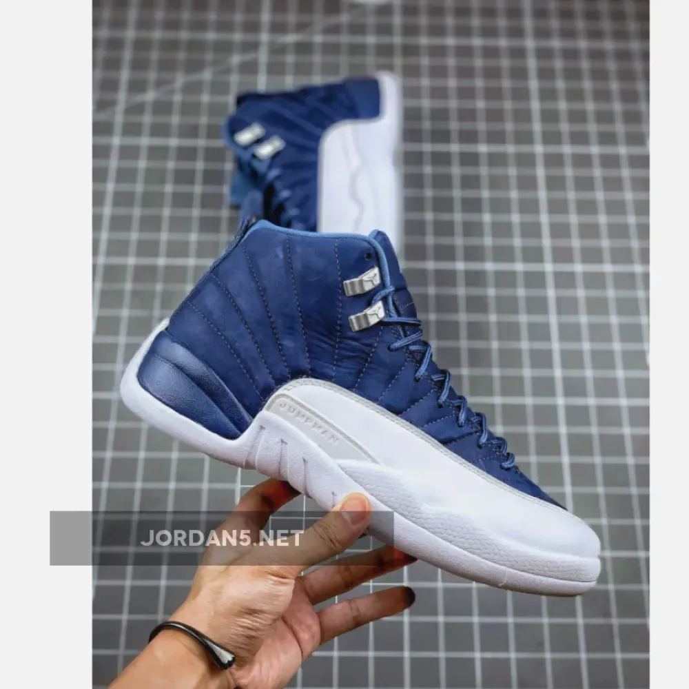 Air Jordan 12 “Indigo” Stone Blue/Legend Blue-Obsidian 130690-404