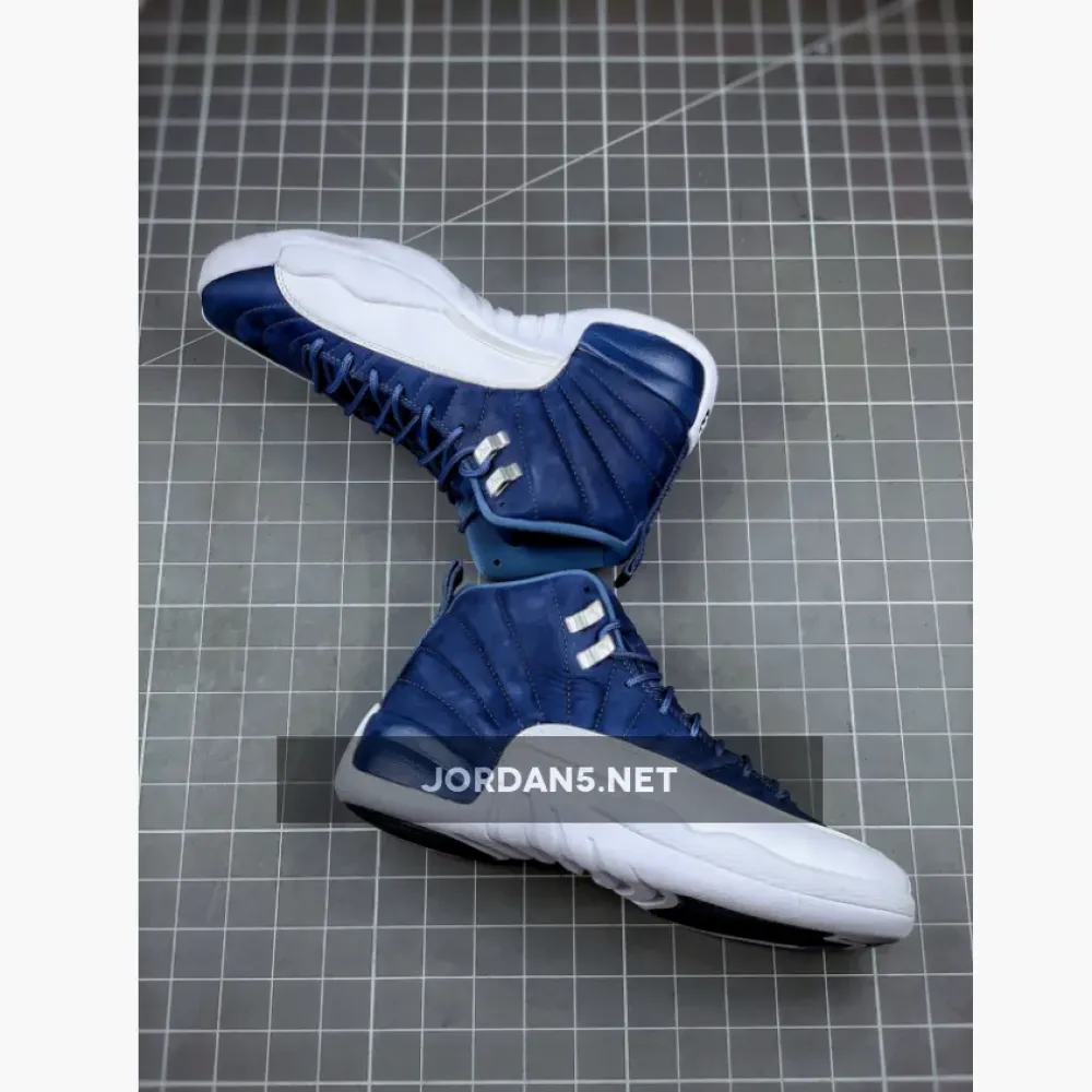 Air Jordan 12 “Indigo” Stone Blue/Legend Blue-Obsidian 130690-404