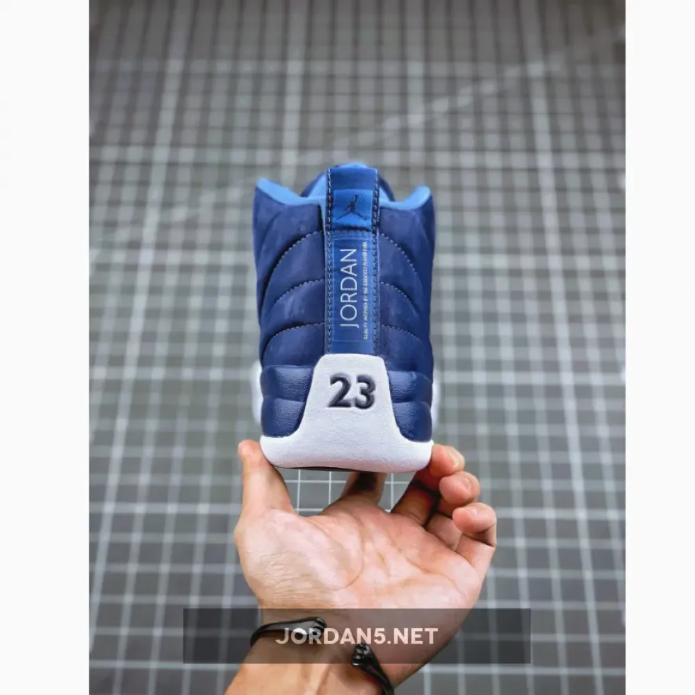 Air Jordan 12 “Indigo” Stone Blue/Legend Blue-Obsidian 130690-404