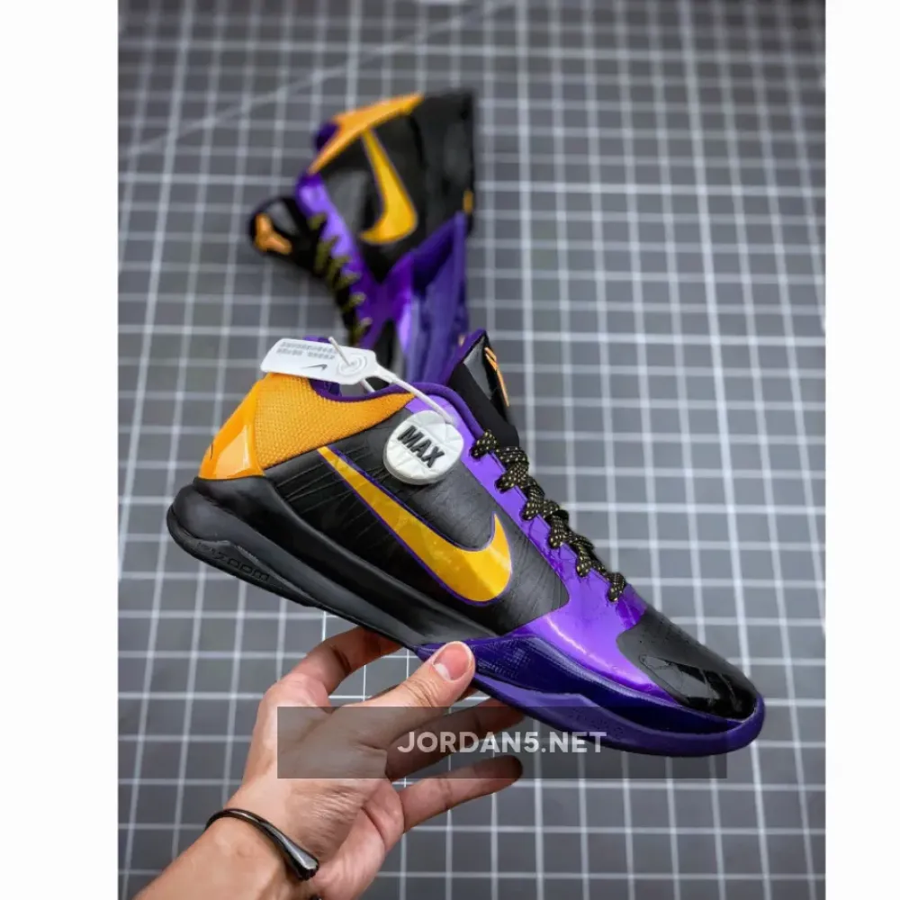 Nike Zoom Kobe 5 X ‘Lakers’ Black/De Sol-Varsity Purple 386430-071