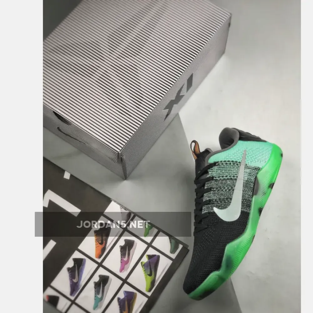 Nike Kobe 11 Elite Low “All-Star” Green Glow/Black-Persian Violet 822521-305