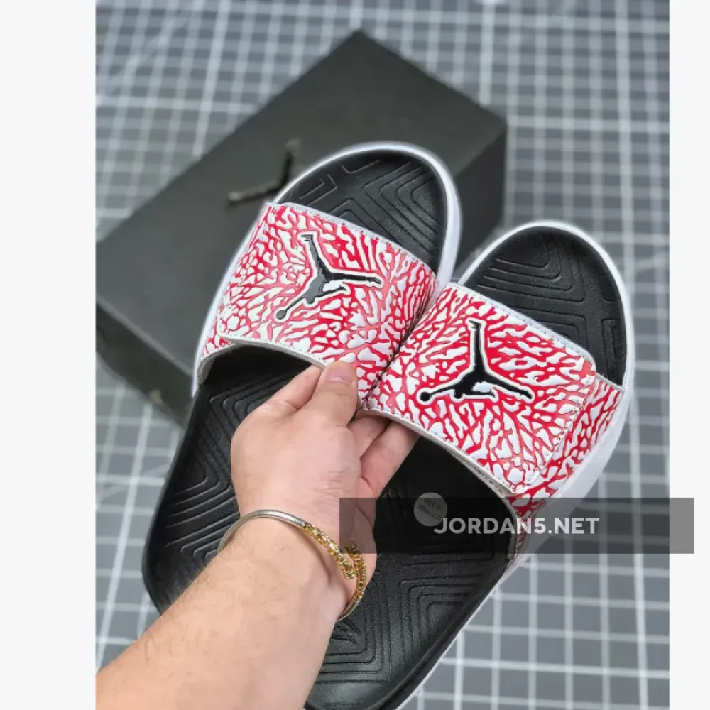 Air Jordan Hydro 7 V2 White/Black/Gym Red BQ6290-106