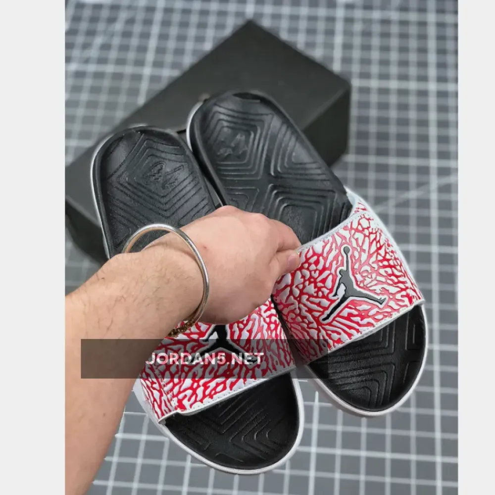 Air Jordan Hydro 7 V2 White/Black/Gym Red BQ6290-106