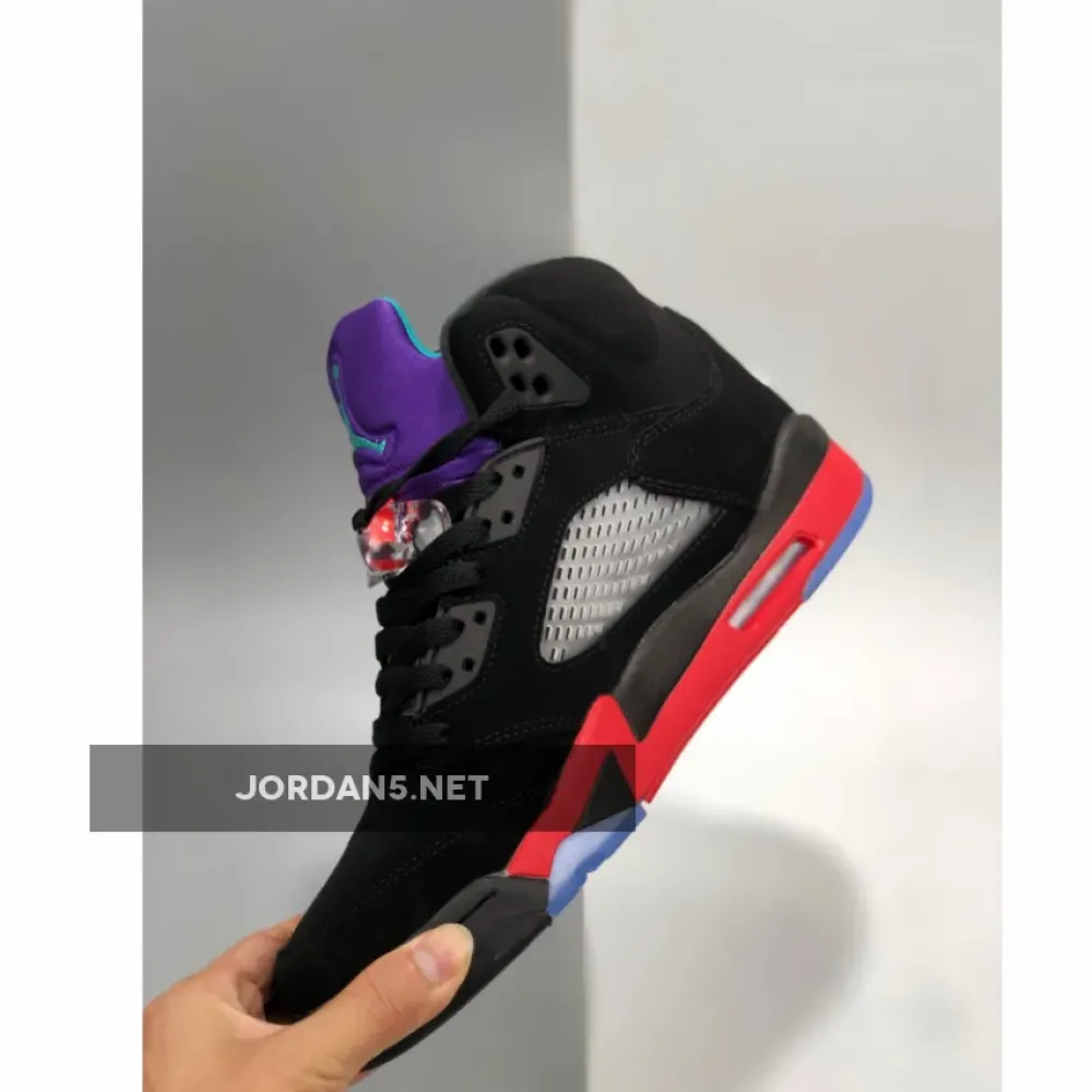 Air Jordan 5 “Top 3” Black/Fire Red-Grape Ice-New Emerald CZ1786-001