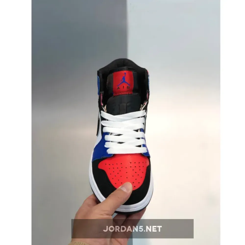 Air Jordan 1 Mid ‘Top 3’ Blue Red Black White  554724-124