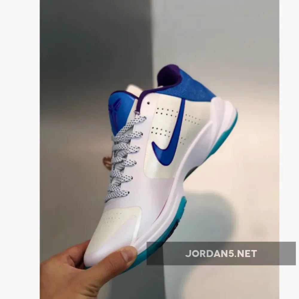 Nike Kobe 5 ’Lakers‘ White Blue Purple  386429-100
