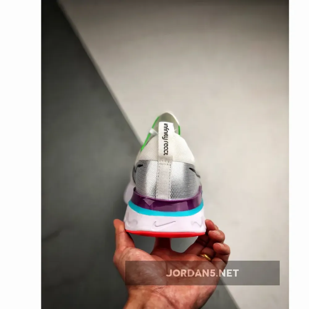 Nike React Infinity Run White/Silver-Green-Volt CD4371-102