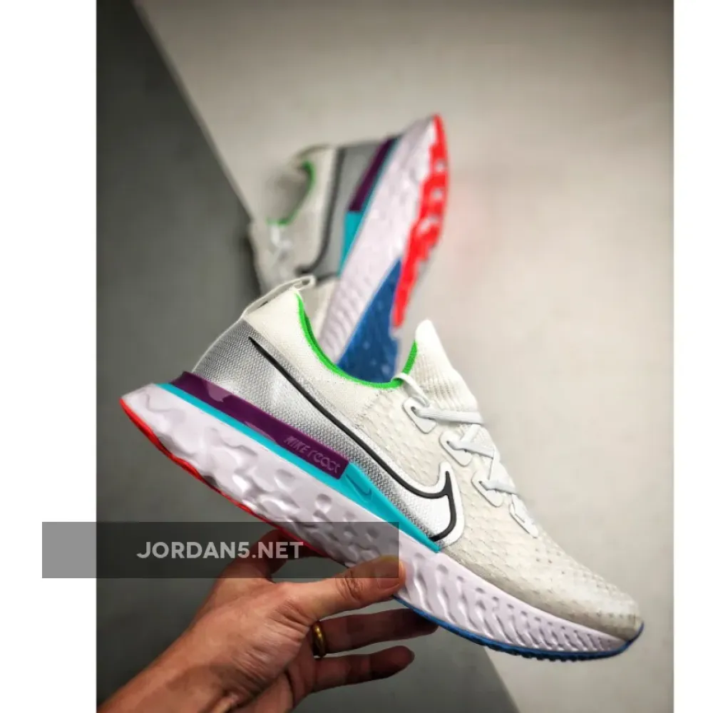 Nike React Infinity Run White/Silver-Green-Volt CD4371-102