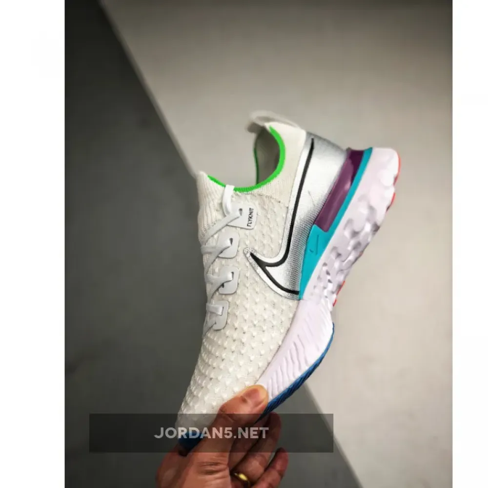 Nike React Infinity Run White/Silver-Green-Volt CD4371-102