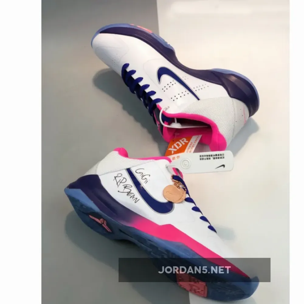 Nike Kobe 5 Protro “Kay Yow” White/Pink-Blue
