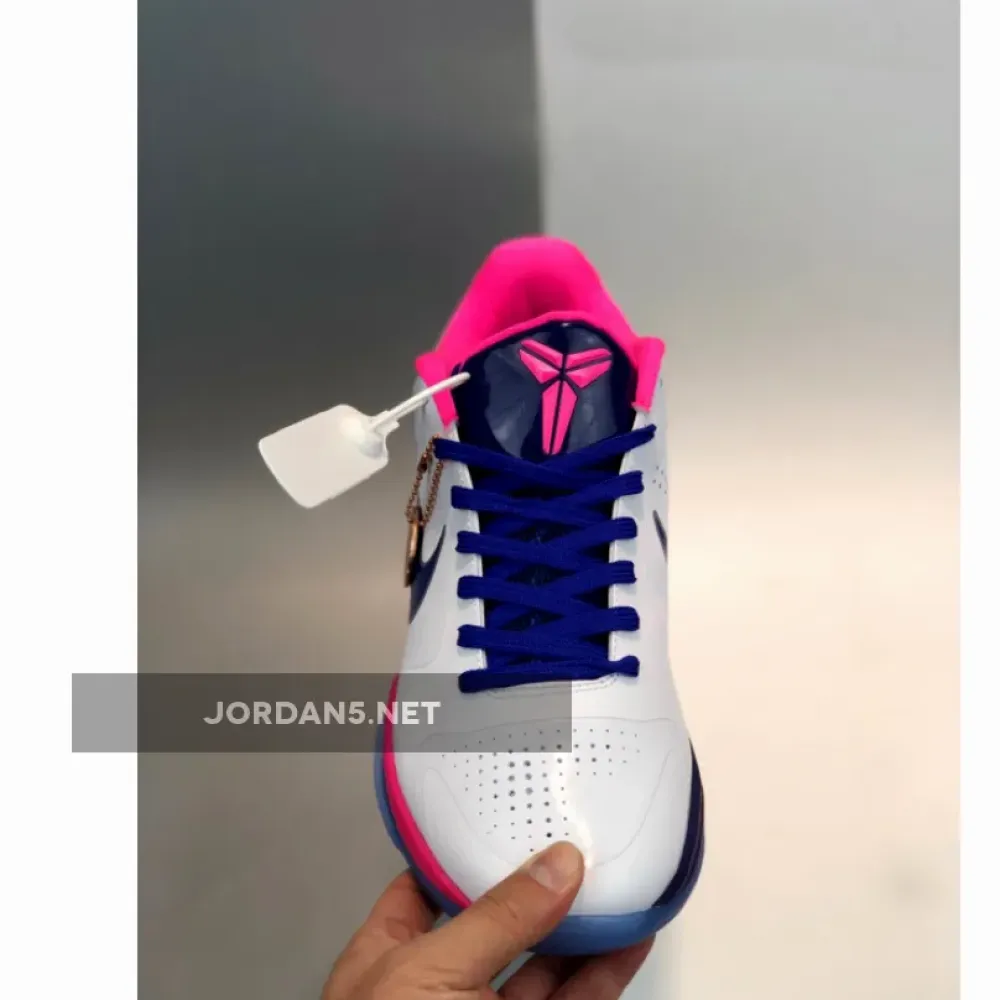 Nike Kobe 5 Protro “Kay Yow” White/Pink-Blue