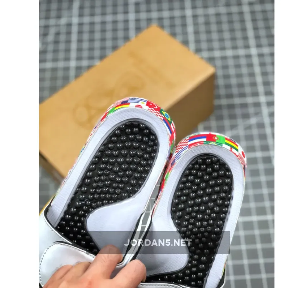 Air Jordan Hydro 5 Sandals ‘FIBA’ White Gold Black