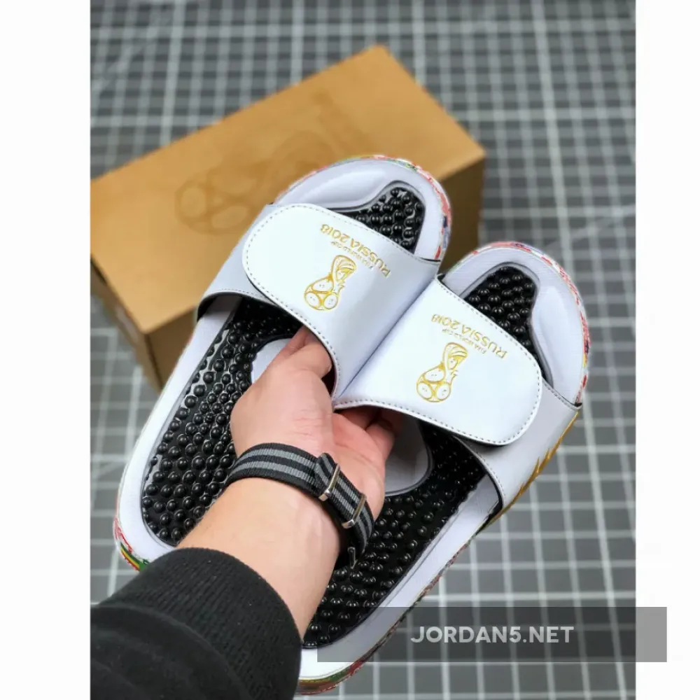 Air Jordan Hydro 5 Sandals ‘FIBA’ White Gold Black