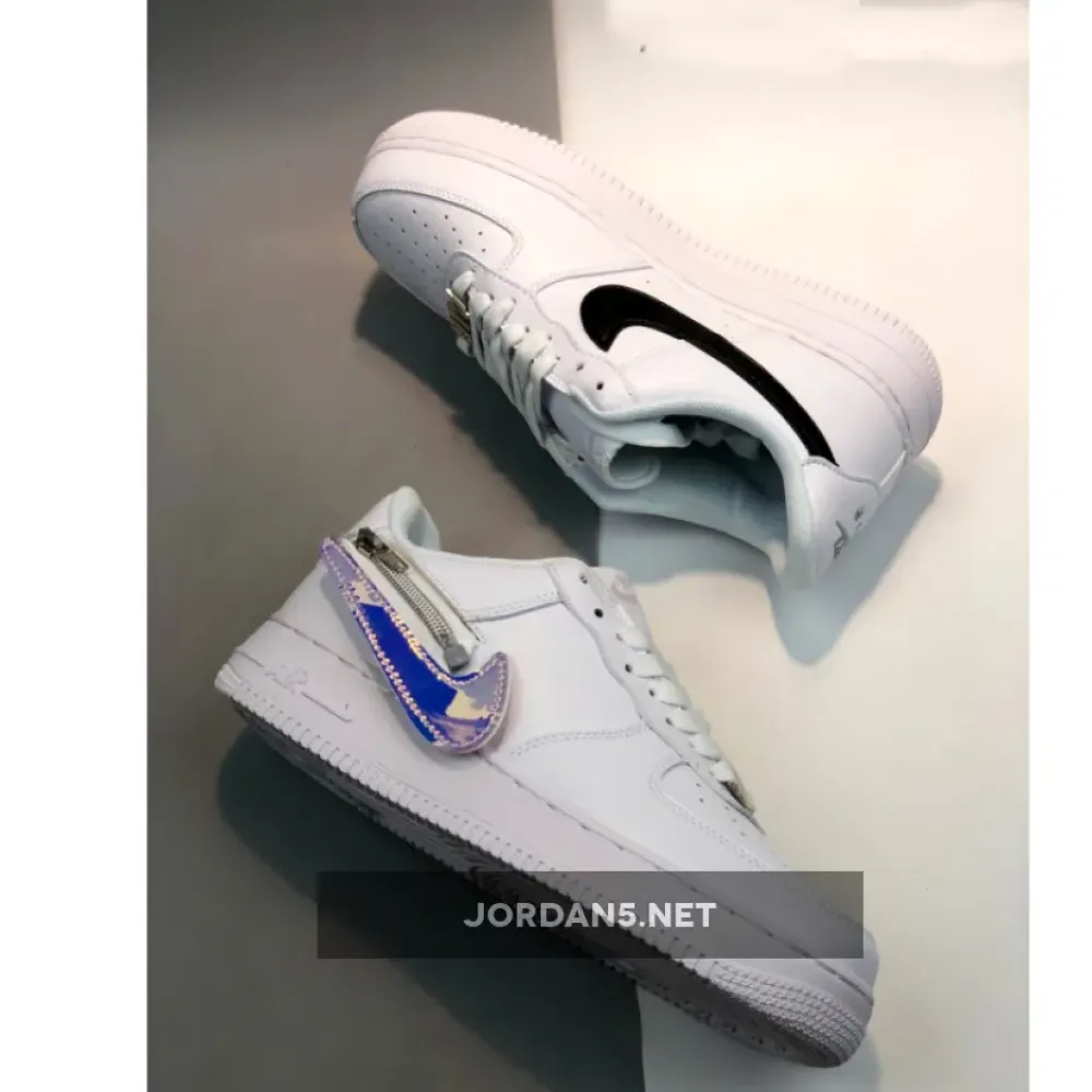 Nike Air Force 1 Zip-On Swoosh Logo White  CW6558-100