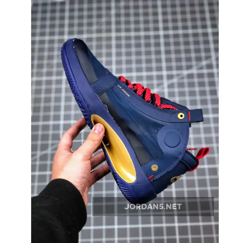 Air Jordan 34 Navy Blue/Gold
